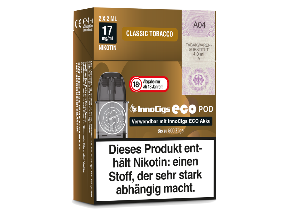InnoCigs - Eco Classic Tobacco 2x Pods 17mg